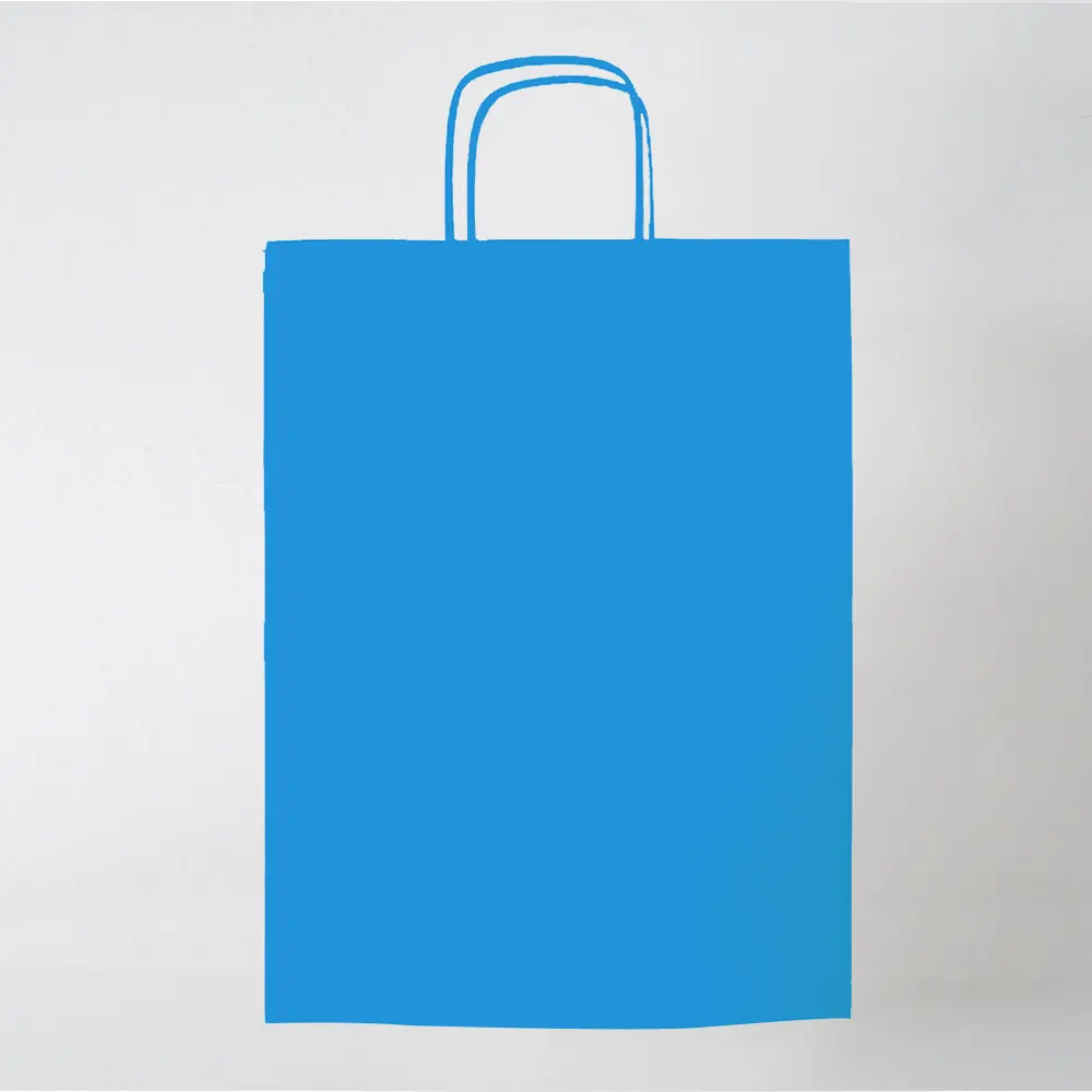 shopper carta azzurro