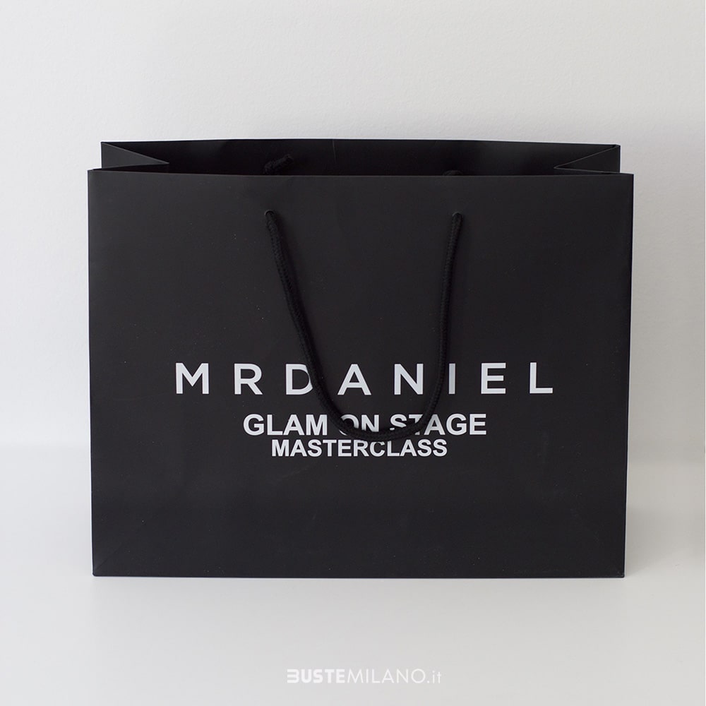 shopper-carta-nera-opaca-manico-cotone-personalizzato-bustemilano