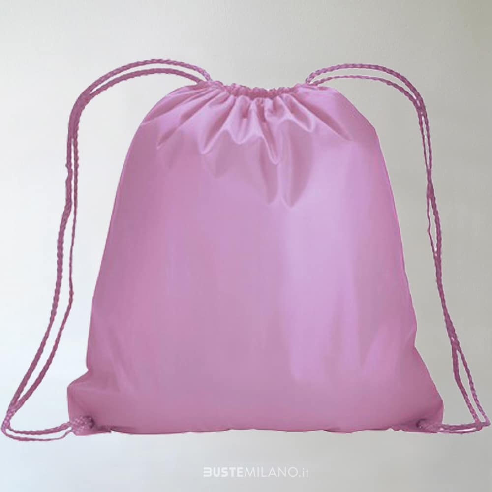 sacche zaini poliestere rosa N2 bustemilano