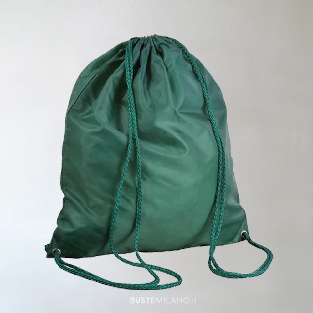 sacche zaini poliestere verde scuro N2 bustemilano